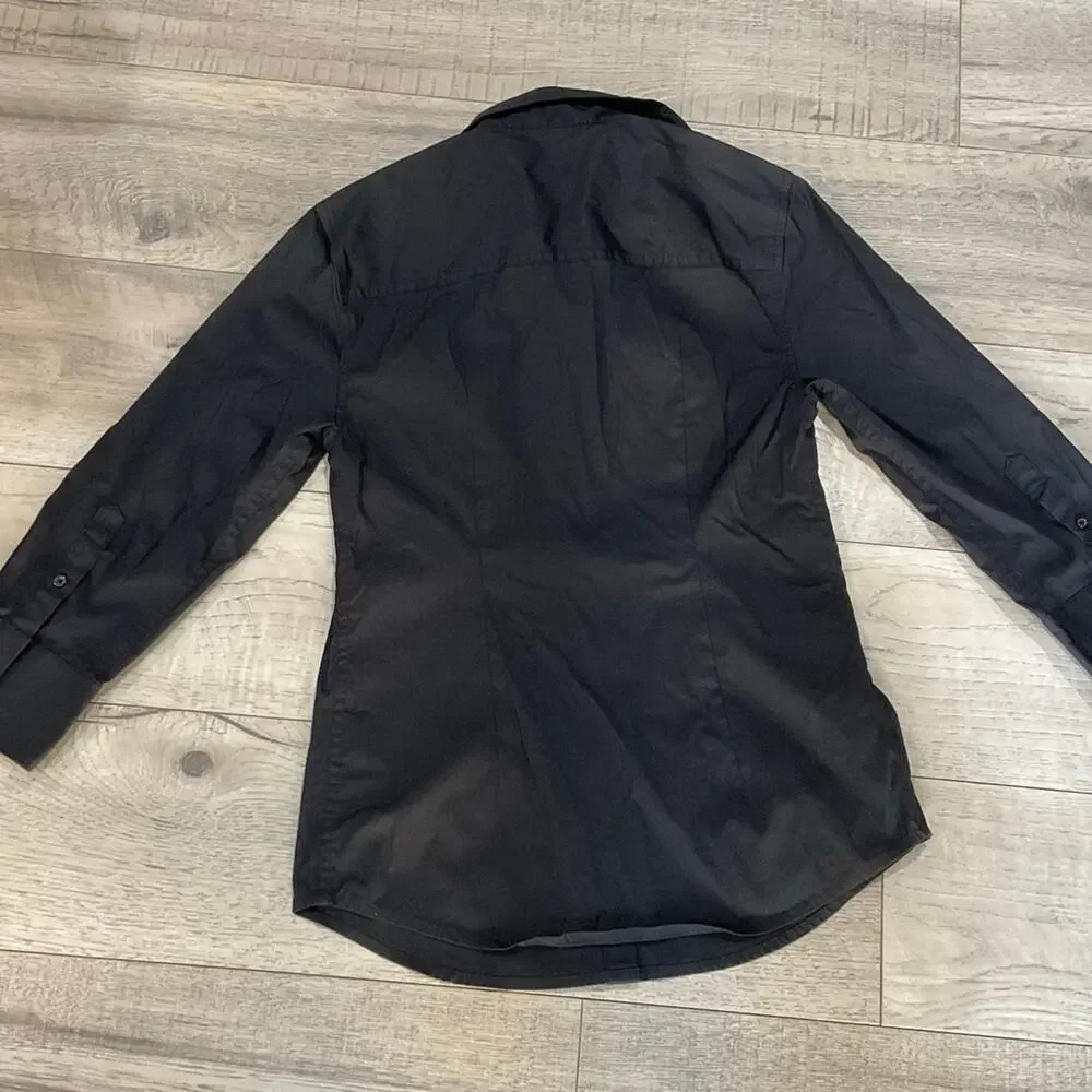 Lark & Ro size 0 woman’s long sleeve button shirt 3/4 sleeve - Picture 11 of 12
